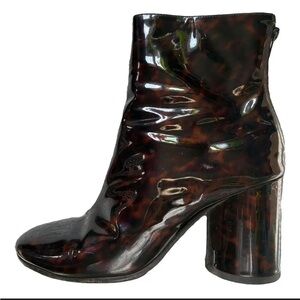 MAISON MARGIELA Tortoiseshell Patent-leather Ankle Boots